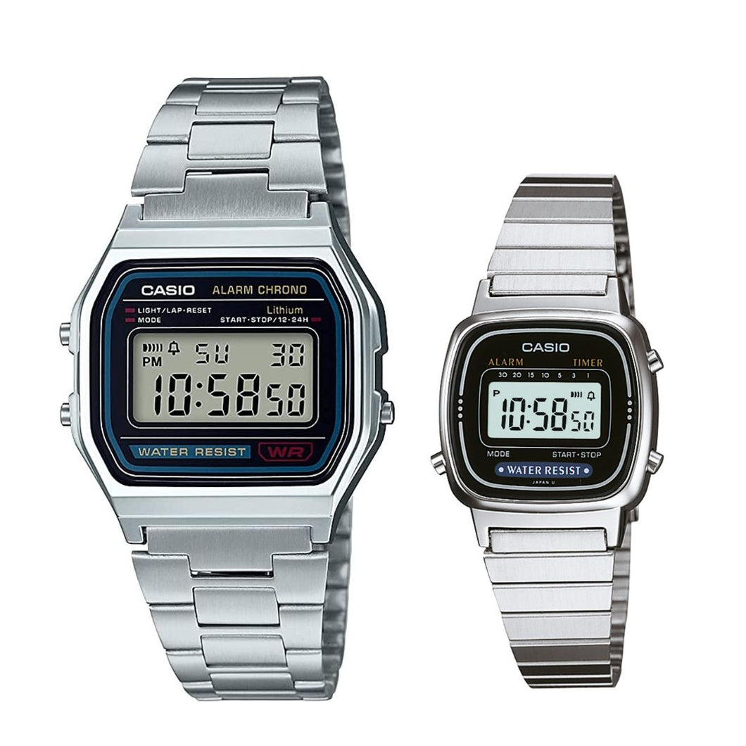 Pareja Casio Digital Metálico | G010